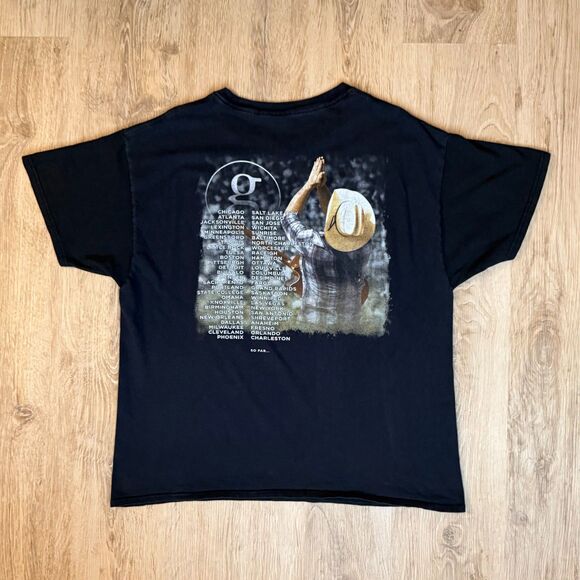 Garth Brooks Tour T-Shirt World Tour 2014-2016 Black XL Graphic Band Tee - Picture 2 of 5